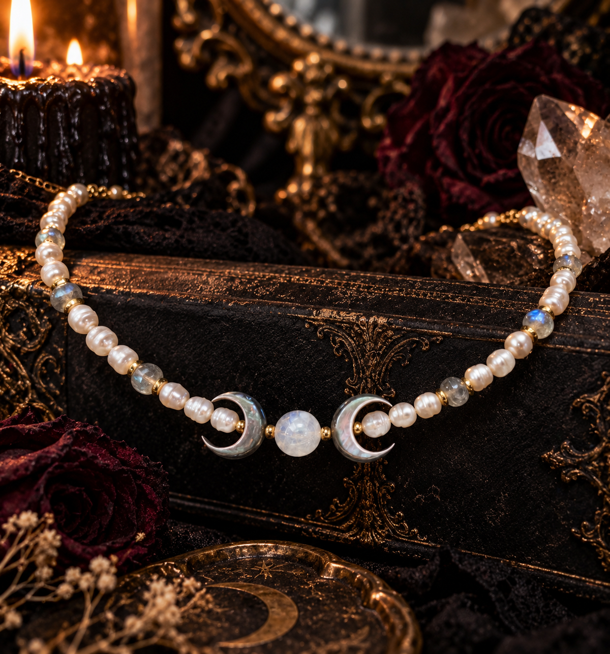 Pearl & Labradorite Celestial Necklace